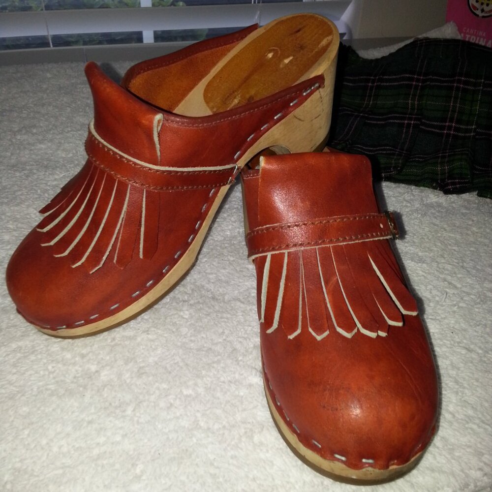 Vintage 1980s MIA Swedish Wood Clogs